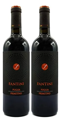Farnese Fantini Puglia Primitivo 2er Set Rotwein aus Italien 2x 0,75L (14% Vol)- [Enthält Sulfite]