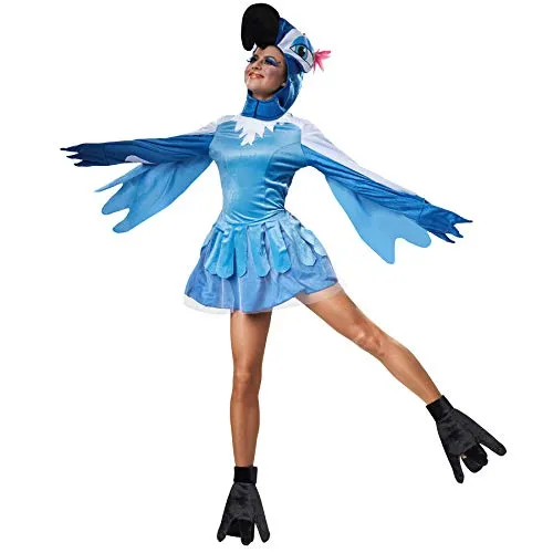 Possierlicher Paradiesvogel Frauenkostüm von tectake® - Kostüme für Karneval und Mottopartys, leuchtende Farben und verspielte Details für einen unvergesslichen Auftritt.