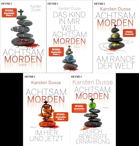 Karsten Dusse: Achtsam Morden-Reihe Band 1-4 mit exklusivem Postkartenset