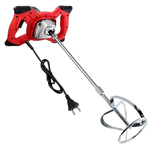 BriSunshine Mörtelrührer Rührwerk (2100W, 0-800r/min Drehzahl, 6 einstellbaren Geschwindigkeiten, Arretierbarer Schalter), Rührgerät Mörtel für Industrie und Haushalt
