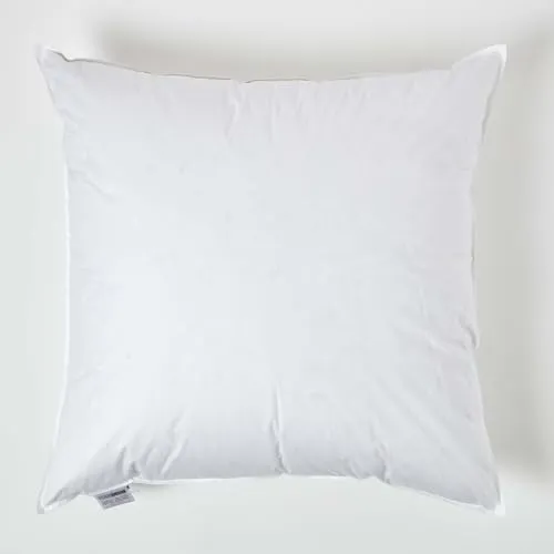 Homescapes quadratische Kissenfüllung 65 x 65 cm - Hochwertiges Kissen mit 100% Entenfeder-Füllung, ideal für Schlaf- und Dekokissen. Pflegeleicht und waschbar bei 40 Grad, perfekt zum Auswechseln alter Kissenfüllungen.