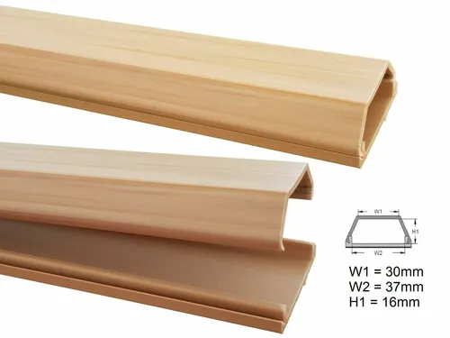 hellbraun meliert 1m Kabelkanal 37x16mm (Innenmaß) selbstklebend