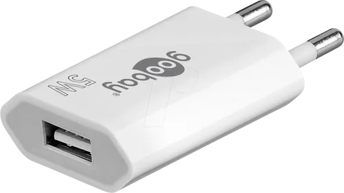 GOOBAY 44950 - USB-Ladegerät, 5 V, 1 A, weiß