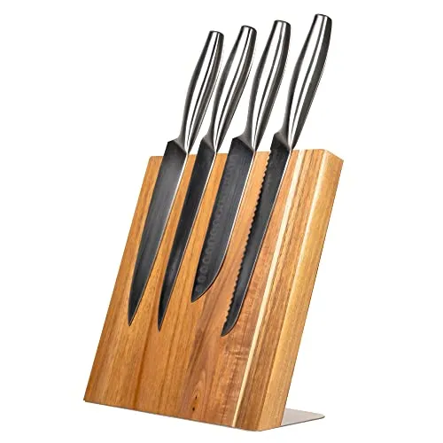 Coninx Magnetischer Messerblock Unbestückt XL, 27.5cm Messerhalter Magnetisch, Messerständer zur Sicheren, Sauberen und Ordentlichen Aufbewahrung von Messern Robuster Messerblocks Ohne Messer