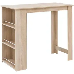 Wohnling Bartisch WL5.733, Sonoma Eiche mit 3 Regalfächern - Mehrzwecktisch in Sonoma Eiche, ideal für kreative Arbeitsbereiche. Mit 3 praktischen Regalfächern und einer stabilen, kratzfesten Tischplatte für optimale Funktionalität.