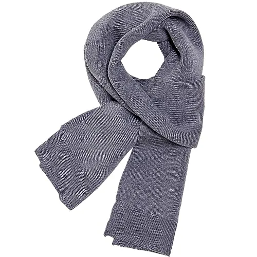 Enter the Complex® Merino Schal kurz, 140 x 20 cm in Grau - Weicher Merino Schal aus 100% italienischer Wolle, ideal für jede Jahreszeit. Mit STANDARD 100 by OEKO-TEX Zertifikat, kratzt nicht und bietet angenehmen Tragekomfort.