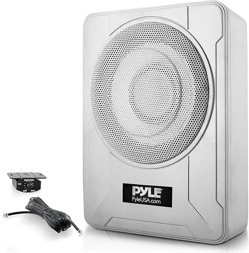 Pyle PLMRSBA8 Aktiv Subwoofer Marine Boot - 600 Watt Leistung - Car-HiFi-Lautsprecher mit 600 Watt Leistung, ideal für den Einsatz auf Booten, bietet kraftvollen Bass und ist wetterfest für langlebigen Einsatz.