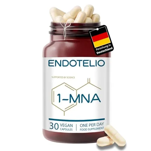 Endotelio 1-MNA, Optimierendes NAD+, Anti Aging, Biohacking-Ergänzungsmittel, Sirtuin-Aktivator, Unterstützung für die Zellgesundheit, 30 Kapseln