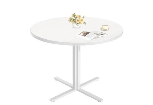 VASAGLE Esstisch rund – Schneeweiß im Landhausstil von VASAGLE