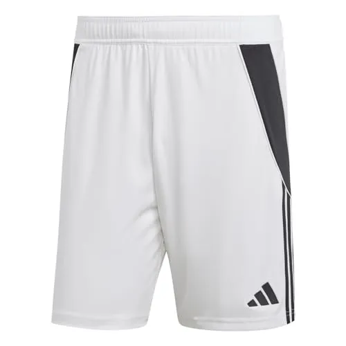 adidas Tiro 24 Short WHITE/BLACK M - Kurze Sporthosen mit AEROREADY-Technologie für optimale Feuchtigkeitsregulierung, ideal für intensives Training und Wettkämpfe. Stylisches Design mit 3-Streifen für sportlichen Look.