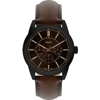 FOSSIL Herren Analog Quarz Uhr FS6138 mit Leder Armband - Armbanduhren für Herren, elegante Uhr mit kratzfestem Mineralglas und wasserdicht bis 50 m, ideal für Freizeitaktivitäten.