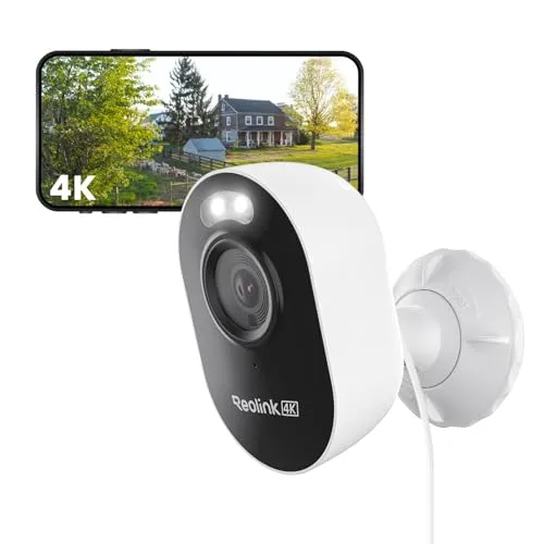 Produktbild Reolink 4K Wi-Fi 6 Überwachungskamera Aussen mit 2,4/5GHz Dual-Band Wi-Fi, Farb-Nachtsicht, Plug-In WLAN Kamera Outdoor mit 24/7-Aufzeichnung, Intelligente Erkennung, Sirene, Wetterfest, Lumus Pro
