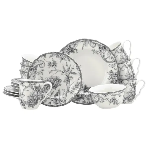 CreaTable 24778 Adelaide Grau 16-tlg. Kombiservice in grau von CreaTable