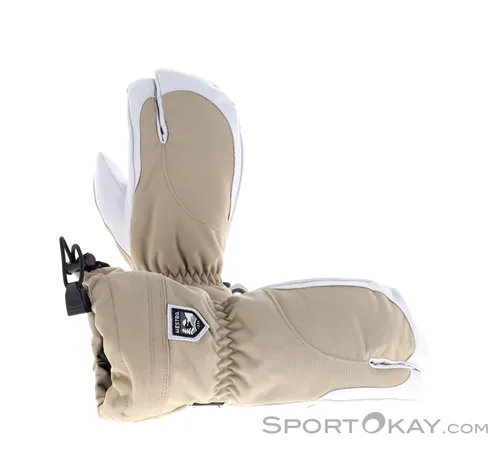 Hestra Heli Ski 3-Finger Damen Handschuhe – Beige – Größe 6 von Hestra