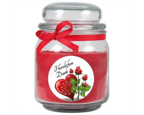 HS Candle Duftkerze (1-tlg), Kerze im Bonbonglas, Motivkerze mit ca. 110 Std. Brenndauer