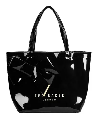 Ted Baker Damen Nikicon Vinyl-Schleife Shopper, Schwarz von Ted Baker