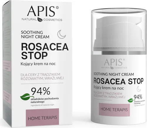 Produktbild Apis Natural Cosmetics Rosacea-Stop Beruhigende Nachtcreme für empfindliche Haut mit der Neigung zum Erröten 50 ml