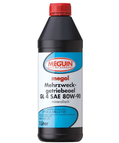 Meguin megol Mehrzweck-Getriebeöl GL4 SAE 80W-90 mineralisch 1 Liter