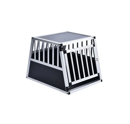 HOME DELUXE Hunde-Transportbox Alu SKITO - Tier-Transportboxen für Hunde und Katzen, aus robustem Aluminium, verschließbar und ideal für sichere Reisen im Kofferraum.