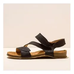 El naturalista Sandalen N5810 PLEASANT BLACK - Flexibel und komfortabel - Wanderschuhe mit von Palmen inspiriertem Sohlen-Design und recyceltem Memory-Schaum für optimalen Komfort bei jedem Schritt.