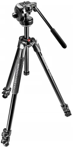 Manfrotto MK290XTA3-2W XTRA Alu-Stativ inkl. 128RC Video-Neiger - Robustes, leicht transportierbares Stativ für verwacklungsfreie Fotos und Videos