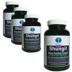 Edel Shungit 720 Pulver Kapseln - 100% Natur aus Karelien - Nahrungsergänzungsmittel mit mikrofeinem Edel Shungit aus Karelien, ohne Zusatzstoffe und Füllstoffe. Unterstützt Vitalität und Wohlbefinden dank bioaktiver Fullerene.