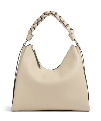 Boheme Grana Doppelhandtasche aus Narbenleder - Elegante Doppelhandtasche mit geflochtenem Griff, ideal für den täglichen Einsatz. Weiche Struktur und klare Silhouette für einen stilvollen Look. Maße: 34x23x11 cm.