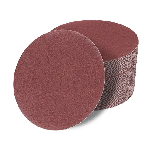 Stück 125 mm OHNE LOCH Exzenter Schleifscheiben P240 Körnung, red Film, Haft Klett Schleifpapier 50