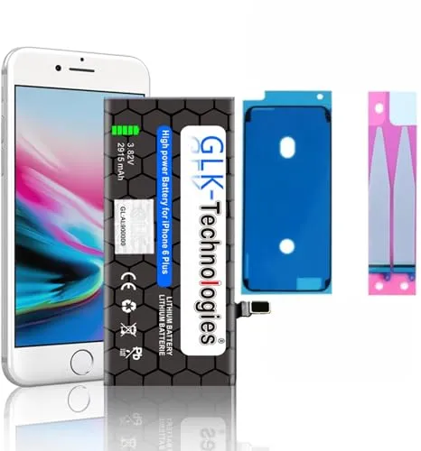 Ohne Werkzeug Verbesserter Ersatzakku kompatibel mit iPhone 6 Plus kompatibel mit APN A1522 A1524 A1593 | Original GLK-Technologies Battery | 2915 mAh Akku | 2X Klebebandsätze Reparaturset NEU