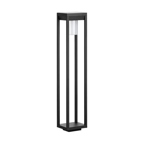 EGLO Outdoor Stehlampe Martano - Solar Außenlampe mit Bewegungsmelder - Moderne Gartenlampe aus Aluminium und Kunststoff, mit 90° Bewegungssensor für 8 m Reichweite; solarbetrieben, ideal zur Beleuchtung von Wegen und zum Abschrecken ungebetener Gäste.