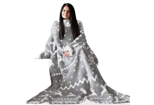 Sherpa Kuscheldecke mit Ärmeln