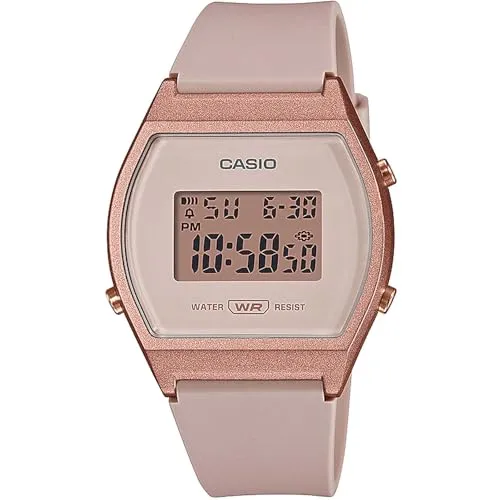Casio Women's Watch LW-204-4AEF - Armbanduhren für Damen mit stilvollem roségoldenem Gehäuse und vielseitigen Funktionen wie Kalender, Stoppuhr und Alarm - ideal für jeden Anlass.