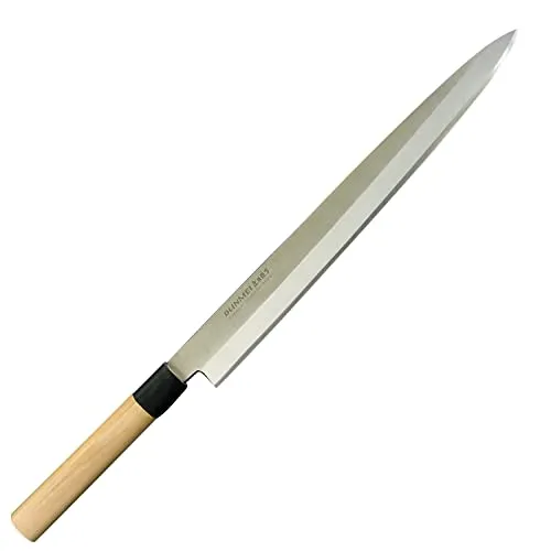 GLOBAL Asiamesser Sashimi 30 cm 1804-300 - Nakirimesser mit 30 cm langer einseitig geschliffener Klinge aus rostfreiem Molybdän-Vanadium-Stahl, ideal zum Zerteilen großer Fische und Gemüse, für präzise Schnitte in der japanischen Schneidetechnik.