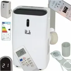 Mobile Klimaanlage 7000 BTU 5in1 mit Fernbedienung - 5in1 Klimaanlage mit 7000 BTU und 2,1 kW Kühlleistung, ideal für Büro und Zuhause, leise im Betrieb und energieeffizient mit EEK A, inklusive Fernbedienung und LED-Display.