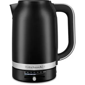 KitchenAid 5KEK1701EBM Wasserkocher - 1,7 L, matt schwarz, mit Drucktaste für einfache Befüllung und auswechselbarem Kalkfilter