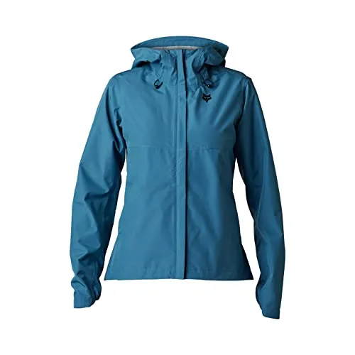 Fox Racing Ranger 2.5L Water Jacke für Damen, Blau, Größe L - Fahrradbekleidung aus 85% recyceltem Polyester, trocknet viermal schneller als Baumwolle und bietet optimalen Komfort bei jedem Wetter.