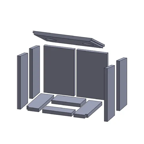 Feuerraumauskleidung Passend für GKT** Kamin & Ofen 11-teilig