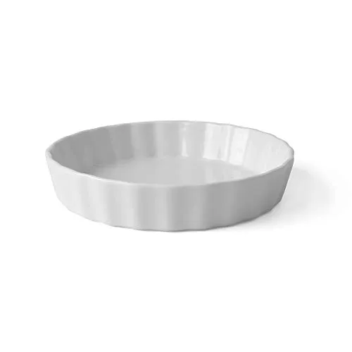 Holst Porzellan Quicheform/Tortelett & Tarteform 18 cm rund, Porzellan, weiß, 17.5 cm TO 171