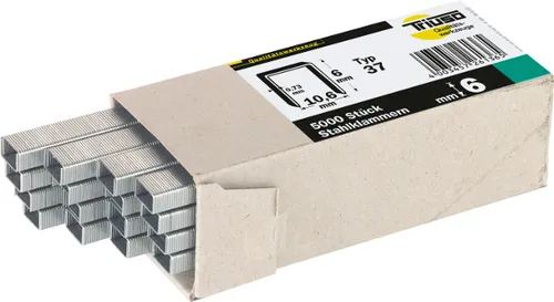 TRIUSO Tackerklammer 6 mm Typ 37 a 5000 Stück zu Rapid/Regur/Ergo Hammertacker