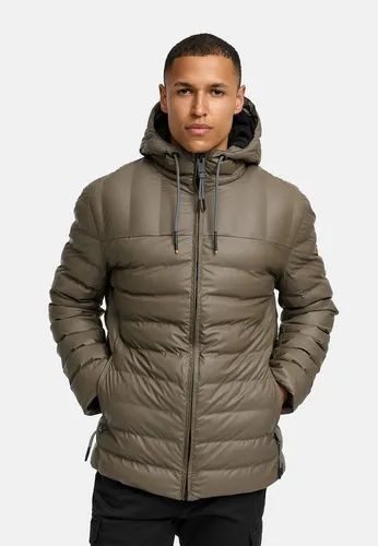 Indicode Steppjacke Herren INAmiso – Bequeme Winterjacke in Daunen-Optik - Stilvolle Steppjacke für Herren in beigem Design. Pflegeleicht und ideal für die kalte Jahreszeit. Mit Kapuze und Regular Fit für optimalen Tragekomfort.