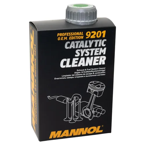 MANNOL Catalytic System Cleaner 9201 - Katalysatorreiniger 500ml - Benzin-Zusätze für die effektive Reinigung von Katalysatoren und Abgasanlagen, sorgt für optimale Motorleistung und geringere Emissionen.