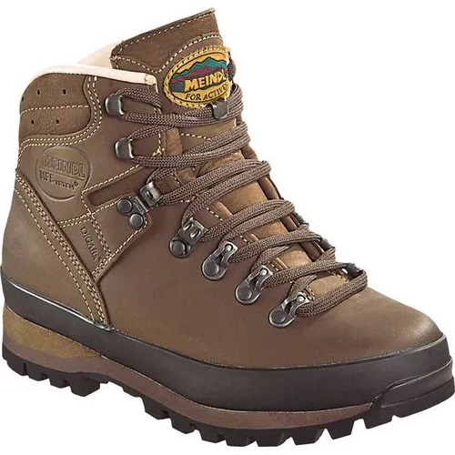 Meindl Borneo Lady 2 MFS Daman Trekkingschuh - Dunkelbraun/Nougat - Wanderschuhe mit perfekter Anpassung dank Memory-Foam-System, ideal für anspruchsvolle Trekkingtouren und höchsten Tragekomfort.