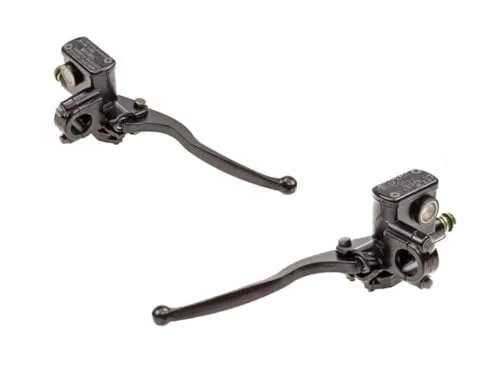 Bremspumpe Bremszylinder Set links & rechts D=12,75 mm passend für Roller, Motorrad, Quad, Moped – Lenker Ø 22 mm – Schwarz – Hochwertige Bremsanlage