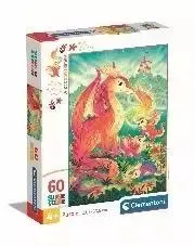 Puzzle 60 Super Kolor A Dragon Family Clementoni 8005125266005