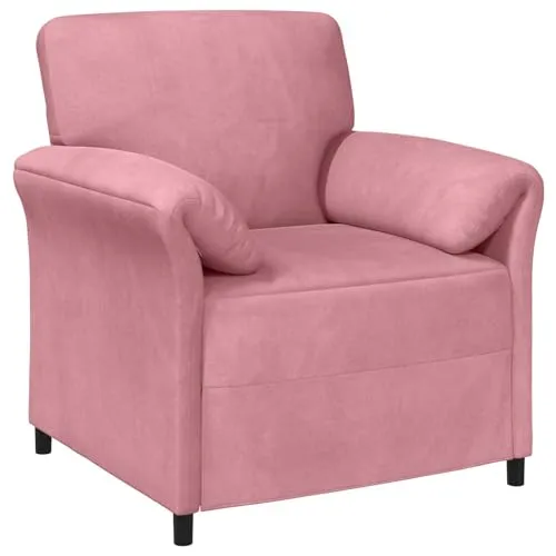 vidaXL 1-Sitzer Sofa Rosa 88 x 83 x 95 cm Samt - Genieße stilvolle Entspannung mit unserem eleganten 1-Sitzer Sofa aus hochwertigem Samt. Ideal für dein Wohnzimmer, bietet es Komfort und eine einladende Atmosphäre. Der robuste Metallrahmen sorgt für Langlebigkeit und Stabilität.