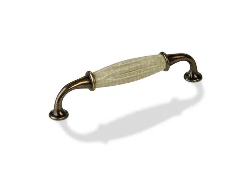 SOTECH Porzellangriff META in Bronze mit Krakeliert-Design - Eleganter SOTECH Porzellangriff META aus hochwertigem Porzellan und Metall in Bronze. Ideal für nordische Küchen, vielseitig einsetzbar an Schubladen und Schränken. Inkl. Schrauben für einfache Montage.