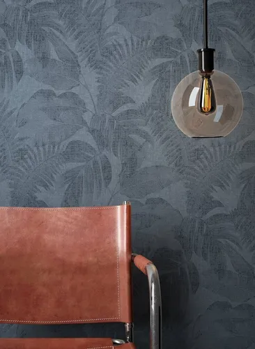 Newroom Vliestapete Dschungel Floral in blau von Newroom