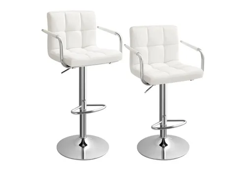 SONGMICS Barhocker 2er Set in weiß von SONGMICS