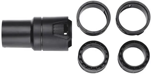 Anschlussmuffe Quick 40/45 mm - Antistatisch - Akkuschrauber Zubehör für Elektrowerkzeuge mit 40 mm und 45 mm Absauganschluss, ideal gegen Grobschmutz und hohen Staubanfall, inklusive Quick-System Schlauchanschluss.