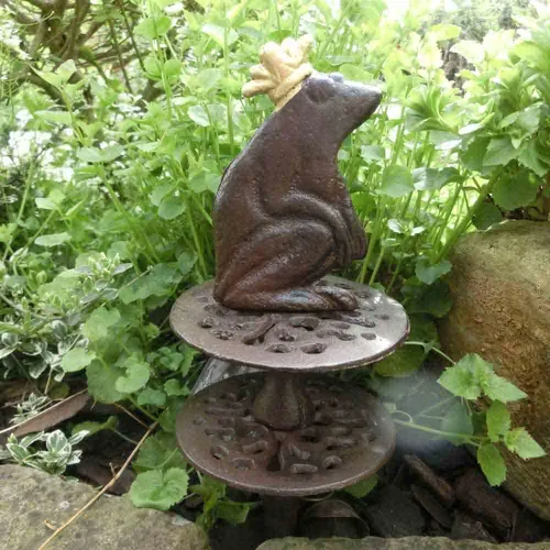 Gartenschlauchführung Froschkönig Gusseisen Gartenartikel Frosch TG34